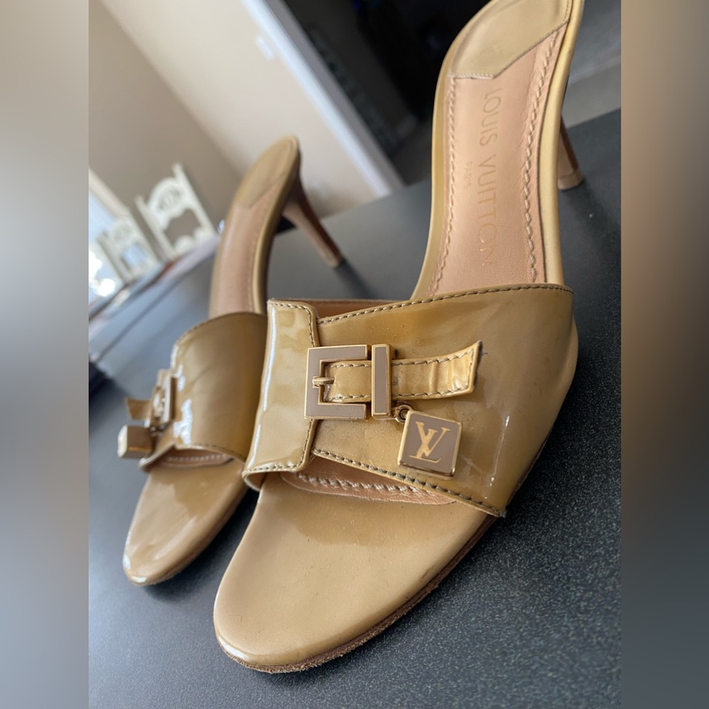 Louis Vuitton Yellow Charm Slides Heels and mules